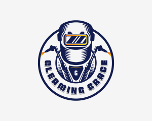 Welding Welder Metalworks logo design