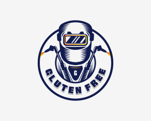 Welding Welder Metalworks logo design