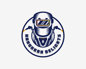 Welding Welder Metalworks logo design