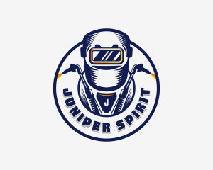 Welding Welder Metalworks logo design