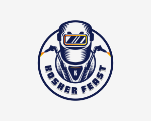 Welding Welder Metalworks logo design