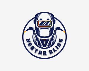 Welding Welder Metalworks logo design