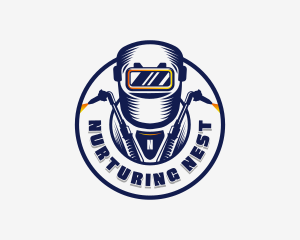 Welding Welder Metalworks logo design