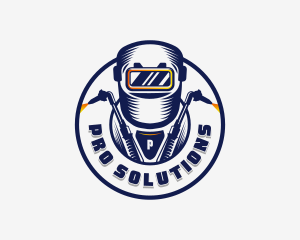 Welding Welder Metalworks logo design