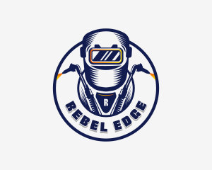 Welding Welder Metalworks logo design