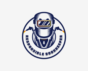 Welding Welder Metalworks logo design