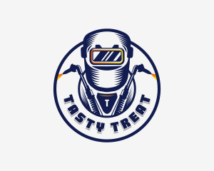 Welding Welder Metalworks logo design