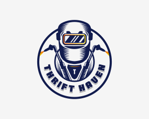 Welding Welder Metalworks logo design