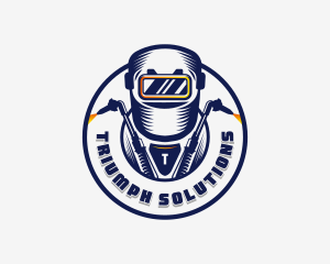 Welding Welder Metalworks logo design