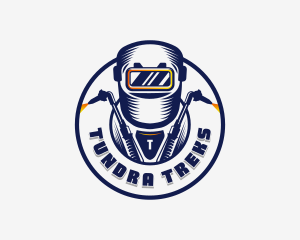 Welding Welder Metalworks logo design