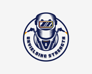 Welding Welder Metalworks logo design