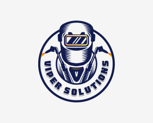 Welding Welder Metalworks logo design