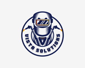 Welding Welder Metalworks logo design