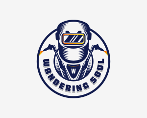 Welding Welder Metalworks logo design