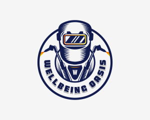 Welding Welder Metalworks logo design