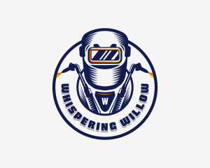 Welding Welder Metalworks logo design