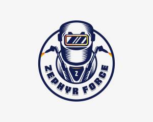 Welding Welder Metalworks logo design