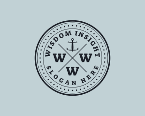 Nautical Sea Anchor logo design