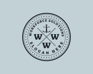 Nautical Sea Anchor logo design