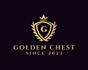 Golden Crown Shield Academy  logo design