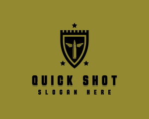 Military Shield Bullet logo