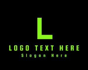 Uppercase - Neon Tech Modern logo design