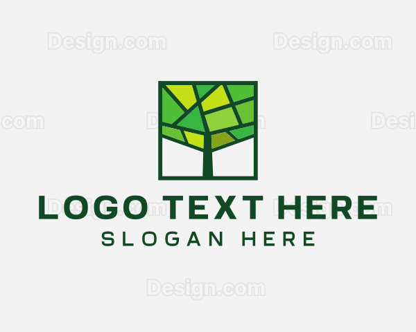 Mosaic Green Tree Logo