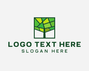 Mosaic Green Tree logo