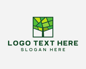 Mosaic Green Tree Logo