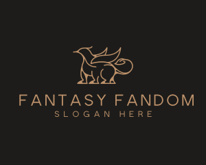 Fantasy Griffin Creature logo design