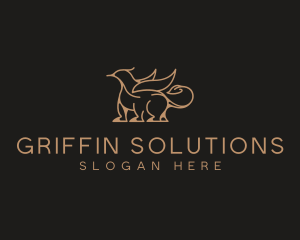 Fantasy Griffin Creature logo