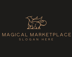 Fantasy Griffin Creature logo