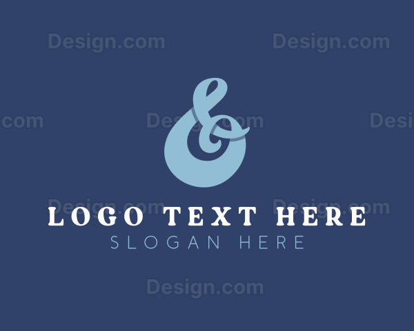 Upscale Calligraphy Ampersand Logo