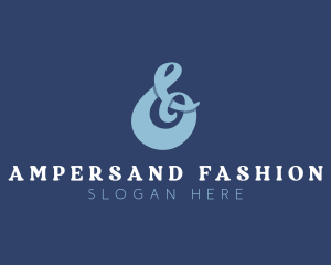 Stylish Ampersand Font logo design