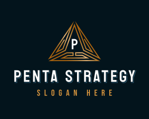 Abstract Pyramid Triangle logo design