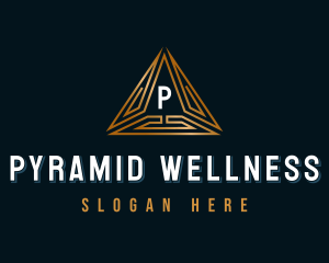 Abstract Pyramid Triangle logo design