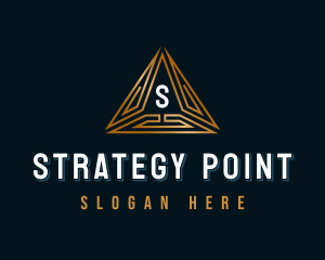 Abstract Pyramid Triangle logo design