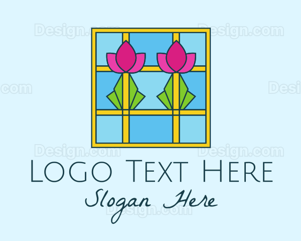 Flower Stained Glass Logo