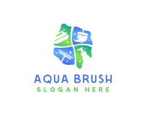 Sanitation Housekeeping Cleaner logo design