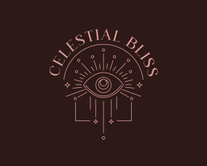 Bohemian Celestial Eye logo design