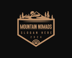 Mountain Tourism Badge logo design