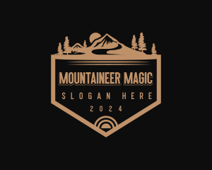 Mountain Tourism Badge logo design