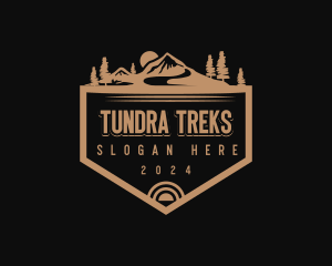 Mountain Tourism Badge logo design