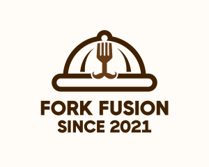 Chef Fork Cloche logo design