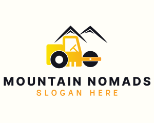 Road Roller Contractor logo design