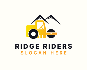 Road Roller Contractor logo design