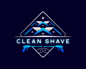 Pressure Washing House Cleaning logo design