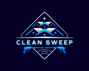 Pressure Washing House Cleaning logo design