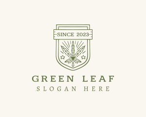 Marijuana Extract Shield logo design