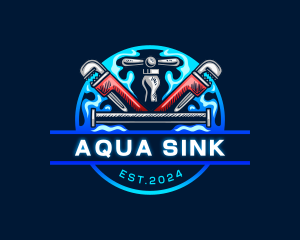 Plumbing Wrench Repair logo design